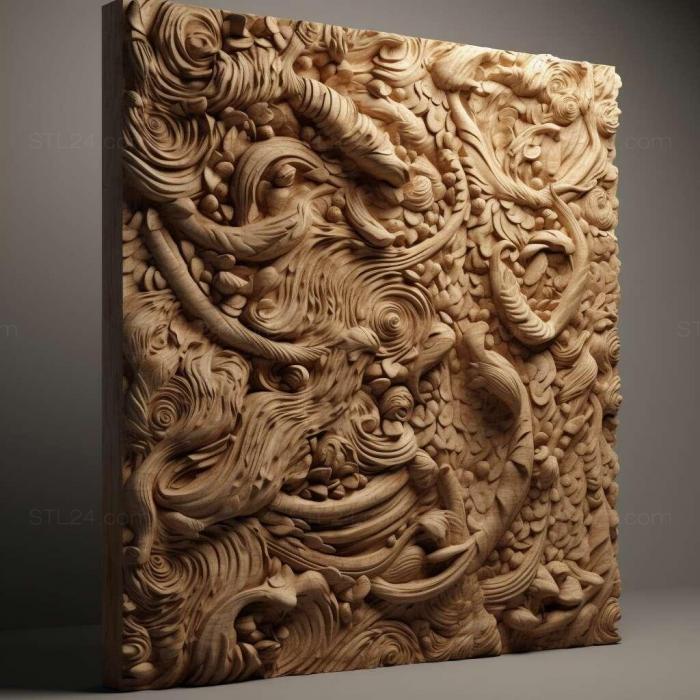 Patterns and decorations (stl Ediacaria 4, PATTERN_1800) 3D models for cnc